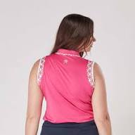 Swing Out Sister Alice Ladies Sleeveless Golf Polo Shirt Lush Pink/Mad