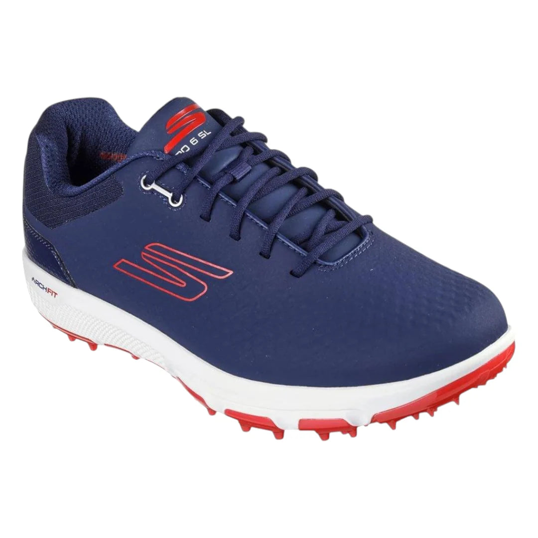 SKECHERS GO GOLF PRO 6 SPIKELESS GOLF SHOES 214097 Navy/Red