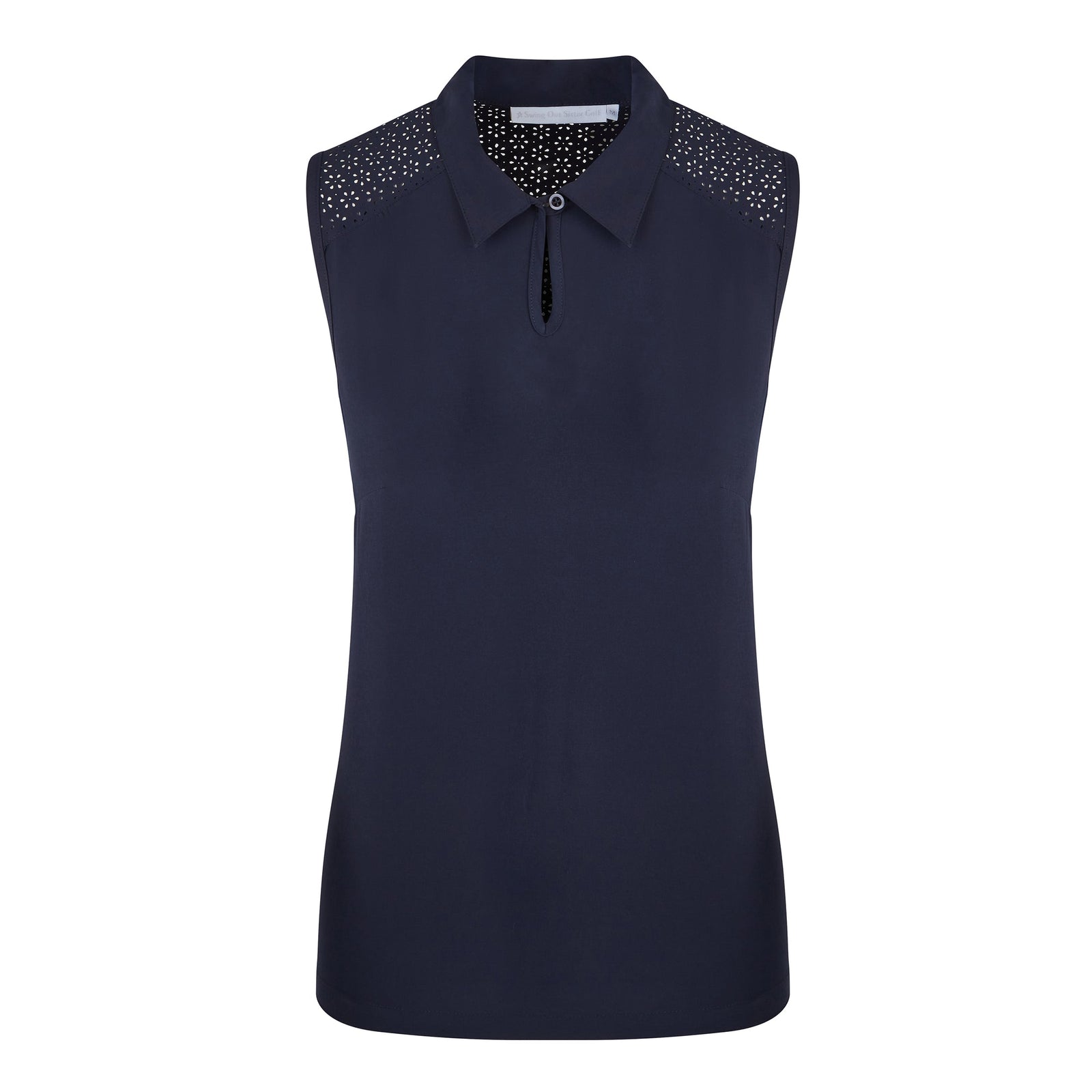 Swing Out Sister Women's Etoile Star Laser Sleeveless Navy Blazer