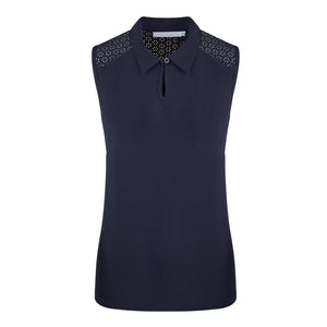Swing Out Sister Women's Etoile Star Laser Sleeveless Navy Blazer