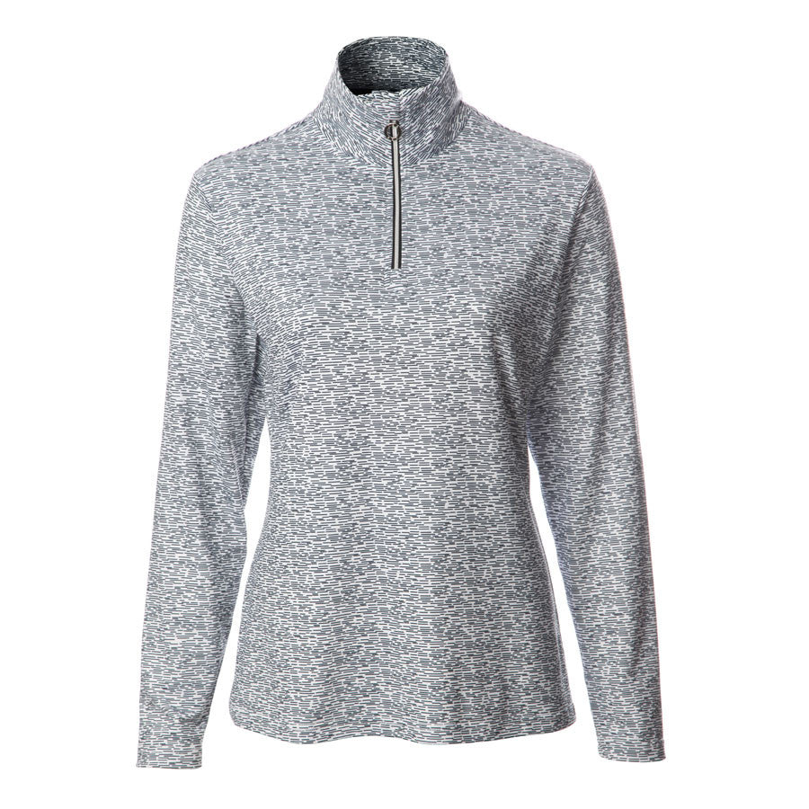 JRB Women's Golf Autumn- 1/4 Zipped Midlayer - White/Navy Print - XL ONLY⛳️
