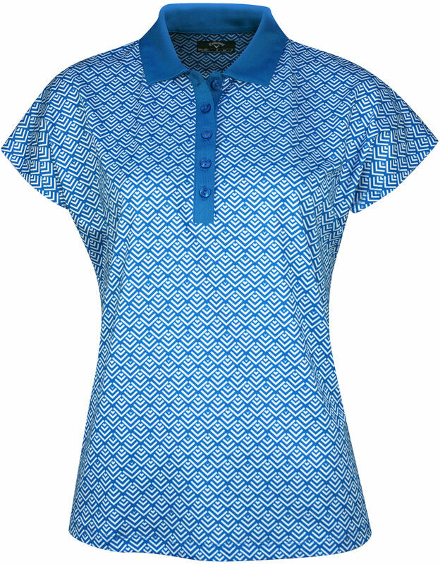Callaway Womens Chev Geo Polo - Blue Sea Star - CGKSD038⛳️