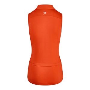 SWING OUT SISTER LADIES AMELIE SLEEVELESS POLO SHIRT LUSCIOUS RED