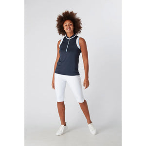 Swing Out Sister Alice Ladies Sleeveless Golf Polo Shirt Navy Blazer