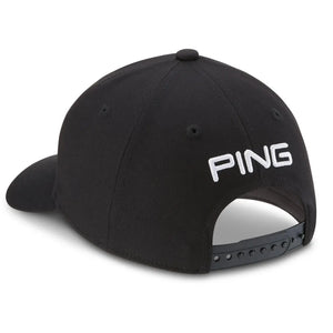PING Tour Classic Adjustable Golf Cap  Black/White