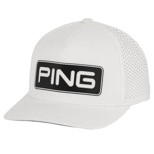 PING Tour Vented Delta Adjustable Golf Cap Black/White