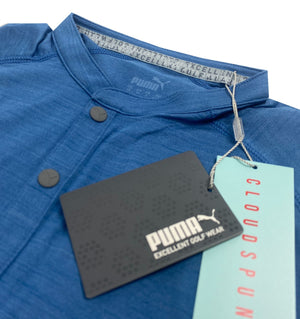 Puma Golf Cloud Spun Long Sleeve Henley Blade Collar Golf Polo Shirt