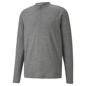 Puma Golf Cloud Spun Long Sleeve Henley Blade Collar Golf Polo Shirt