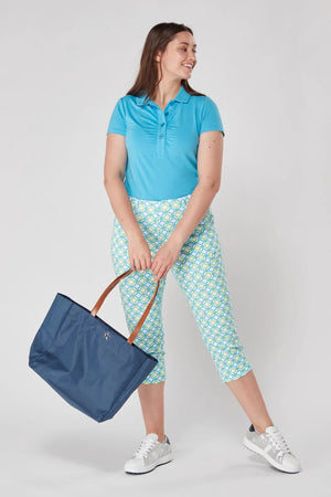 Swing Out Sister ladies golf Lisa Cap sleeve polo Top Dazzling Blue Large