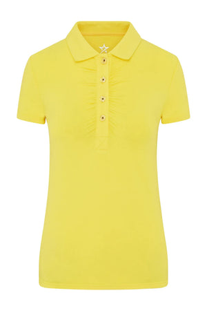 Swing Out Sister Ladies Ultra-Soft Stretch Short Sleeve Polo in Sunshine