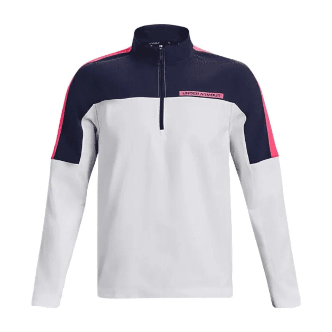 Men's UA Storm Windstrike ½ Zip in White / Midnight Navy (382-100)⛳️ 2XL ONLY