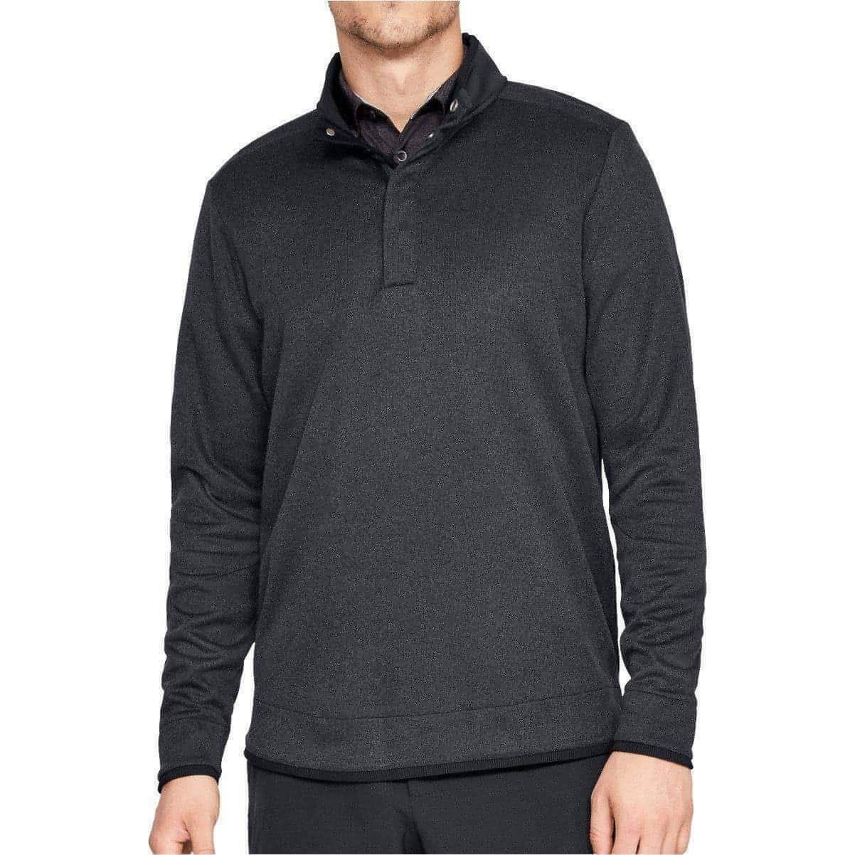 Under Armour Storm Heather Snap Mock Mens Golf Top in Grey - (832-001)⛳️