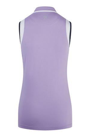 Swing Out Sister Zip Neck Sleeveless Polo in Digital Lavender