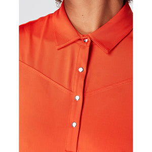SWING OUT SISTER Amelie Cap Sleeve Polo Luscious Red