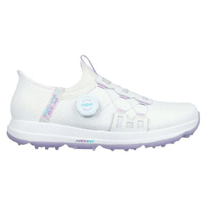 SKECHERS  GO GOLF ELITE 5 SLIP 'IN Womens Golf Shoes - White/Lavender UK4,UK4.5,UK5 ONLY