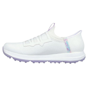 SKECHERS  GO GOLF ELITE 5 SLIP 'IN Womens Golf Shoes - White/Lavender UK4,UK4.5,UK5 ONLY