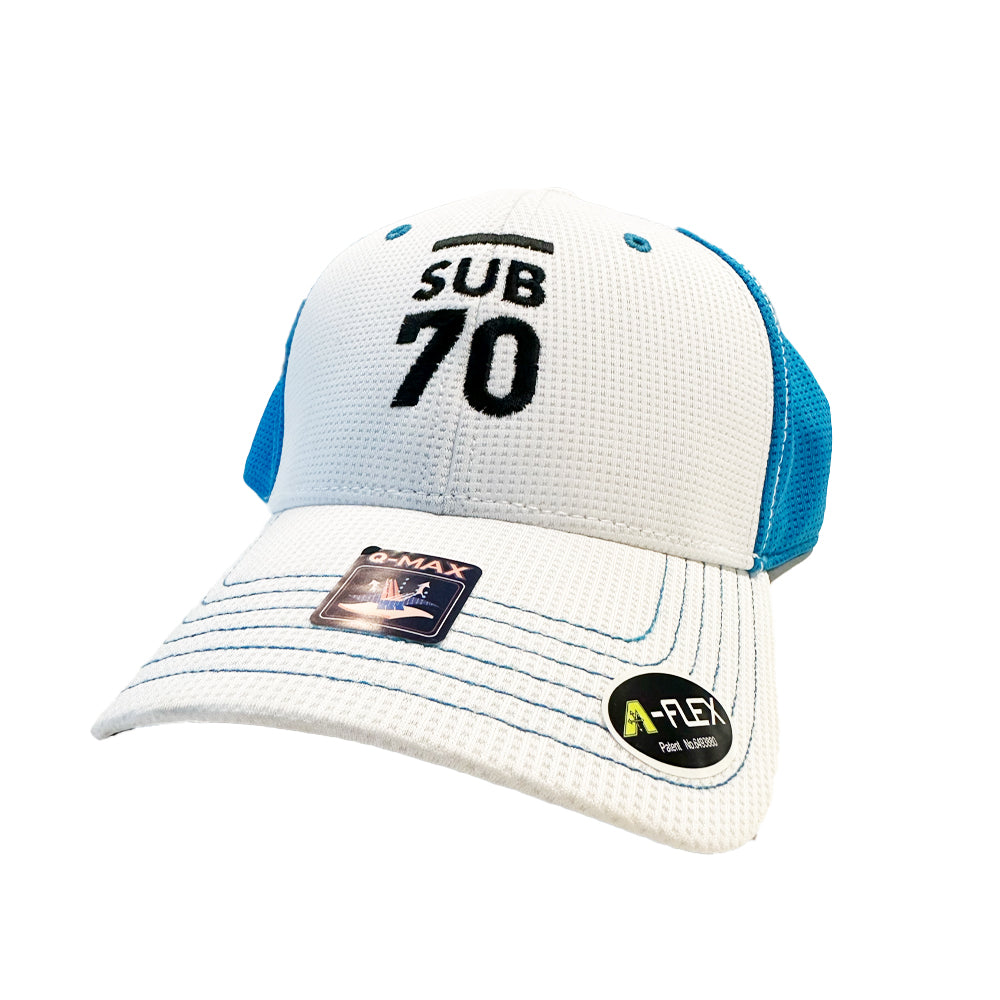 Sub70 Mens One Size Textured Two Tone Golf Cap - White/Blue