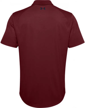 Under Armour Iso-Chill Mens Burgundy Chest Graphic Polo Shirt (651-615)