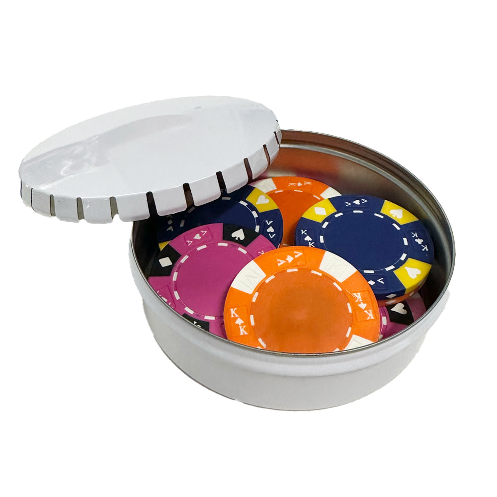 Gift Bundle - 10 Poker Chips in a Click-a-Clack Tin