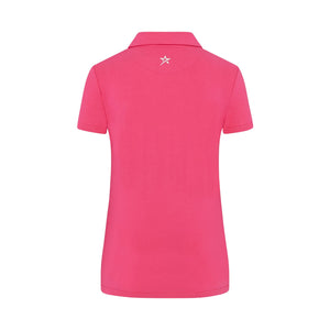 Swing Out Sister Ladies Ultra-Soft Stretch Short Sleeve Polo in Lush Pink