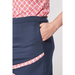 Swing Out Sister Milly Patterned Scalloped Skort Lush Pink & Mandarin