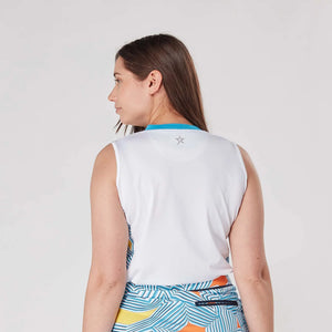 SWING OUT SISTER Lara Sleeveless Polo Wave Pattern