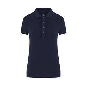 Swing Out Sister Ladies Ultra-Soft Stretch Short Sleeve Polo in Navy Blazer