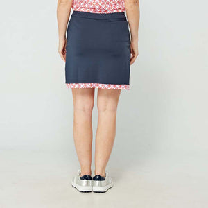 Swing Out Sister Milly Patterned Scalloped Skort Lush Pink & Mandarin