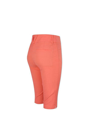 Callaway Ladies Pull-On Stretch Tech Bermuda Golf 15" Shorts - Persimmon (Orange) - CGBSB0X1