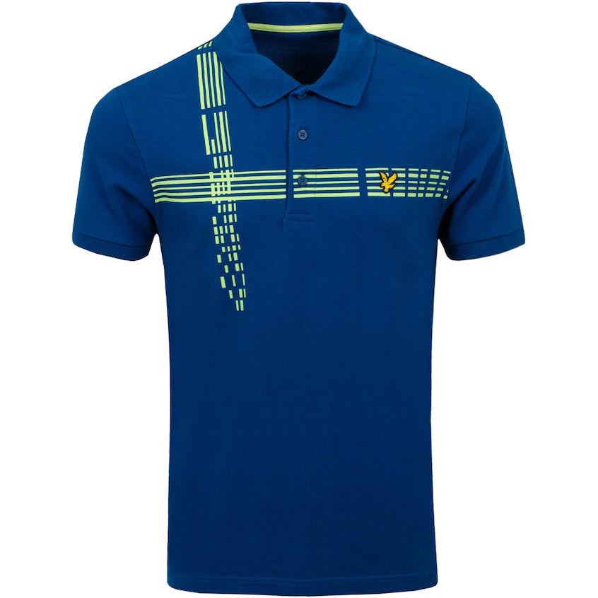 Lyle & Scott Counter Stripe Polo Deep Fjord (20356)