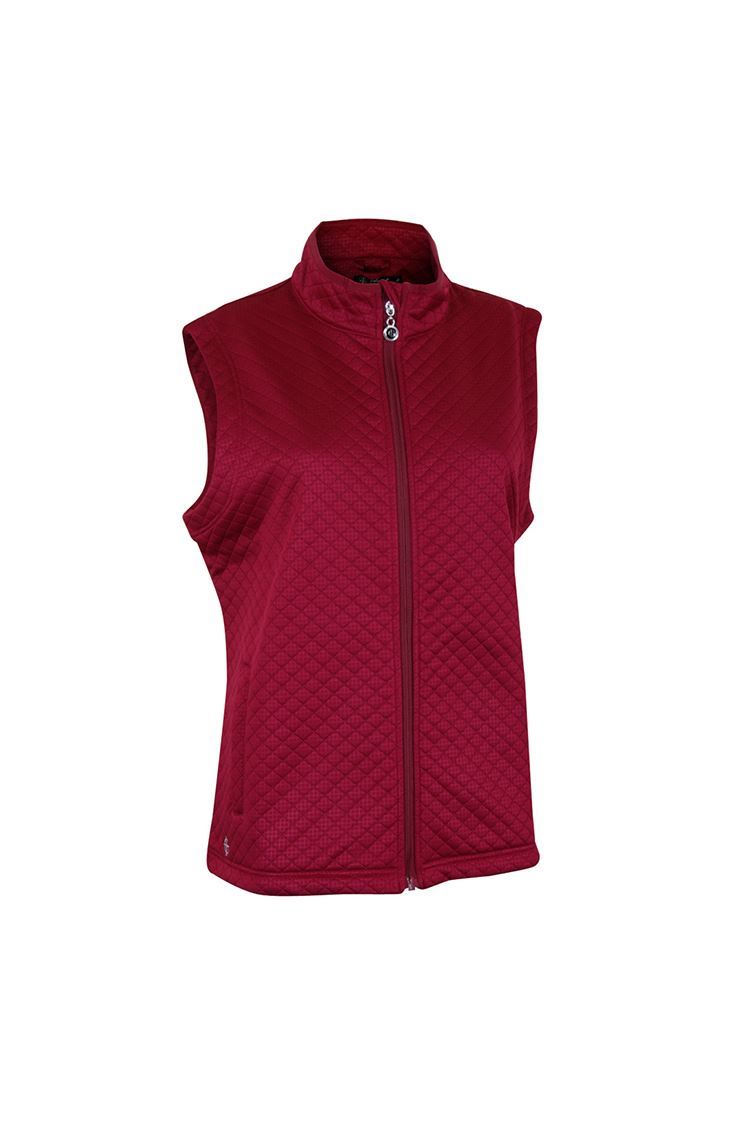 Island Green Golf Womens Moisture Wicking Sports Top Quilted Gilet Vest Bodywarmer - IGLVST1810⛳️UK 12 ONLY