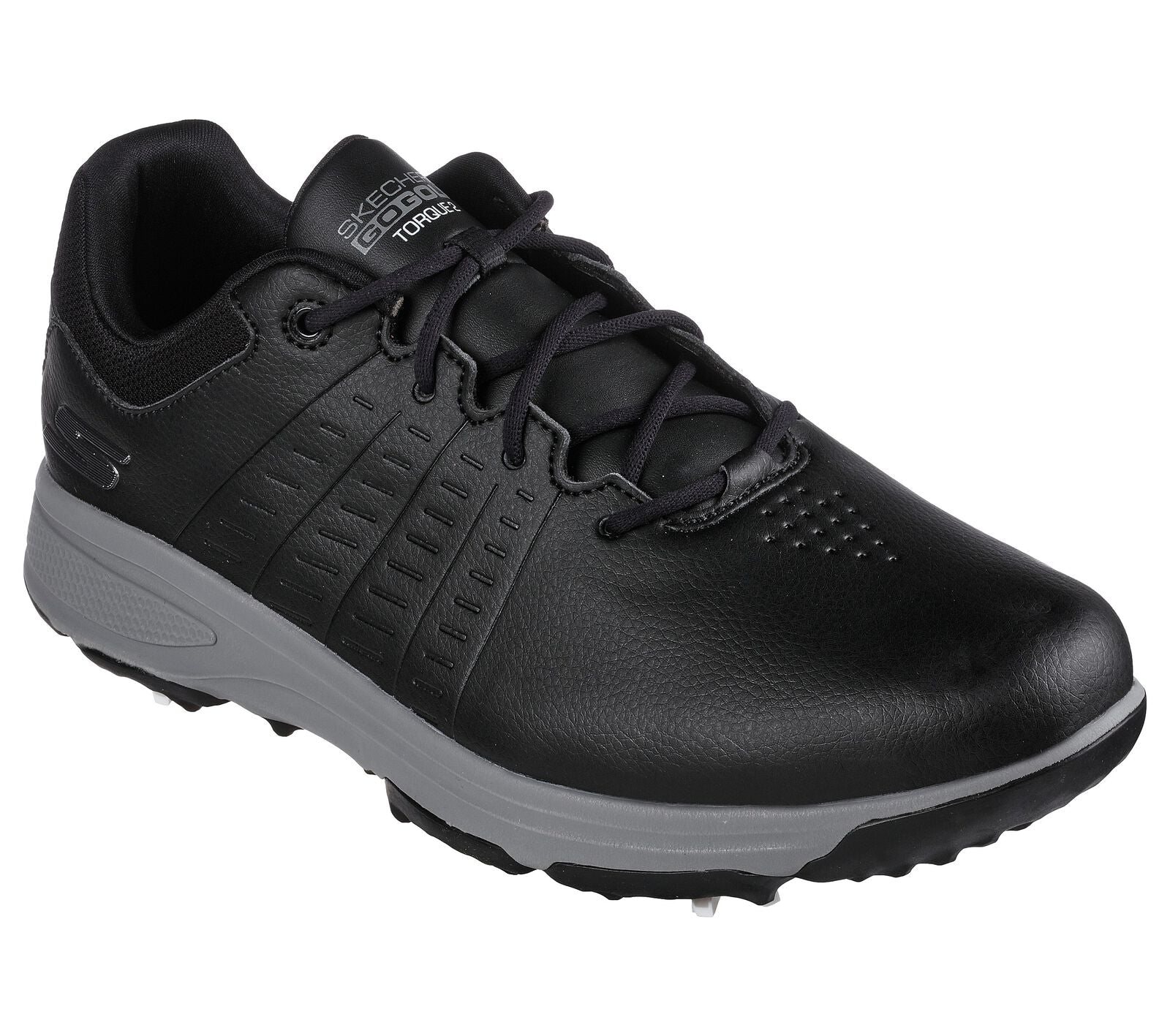 Skechers Mens GO GOLF Torque 2 Waterproof Spiked Golf Shoes 214027 - Black/Grey/Black