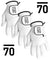 Sub70 Tour Cabretta Soft Leather Golf Gloves Pack Of 3 S-XXL White