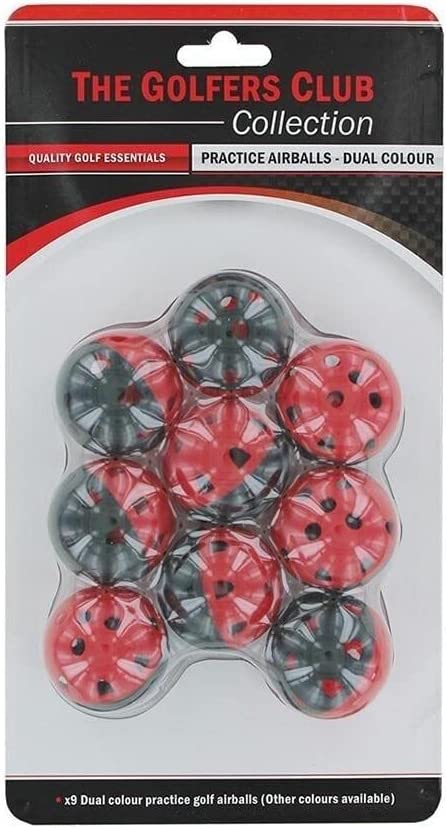 The Golfers Club Collection - Dual Colour Practice Balls - Red/Black⛳️