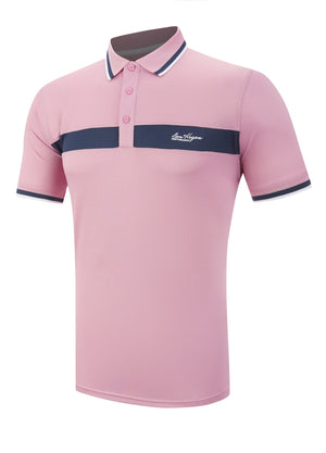 Ben Hogan Block Stripe Contrast Trim Polo - BH1006