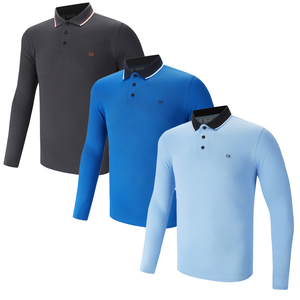 Calvin Klein Long Sleeve Performance Polo - C9700