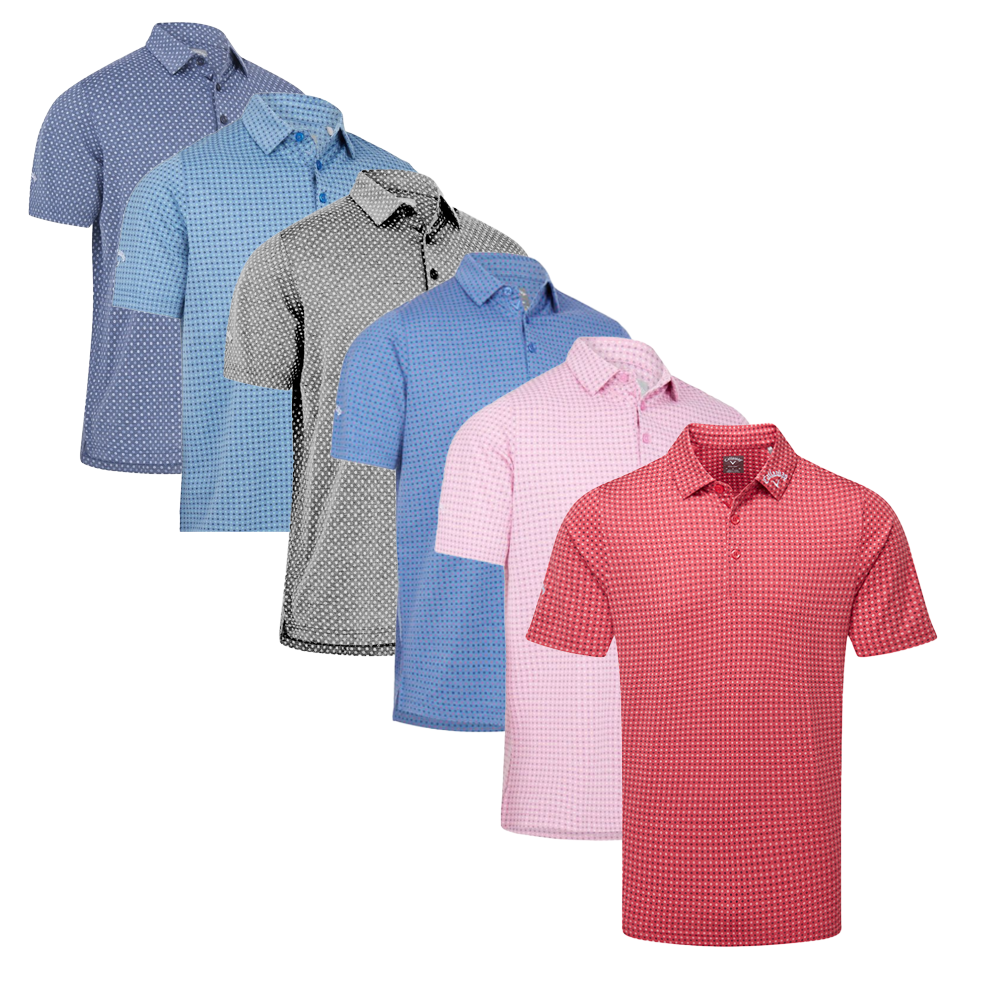 Callaway Soft Touch Micro Print Golf Polo Shirt - CGKSC0K4GG