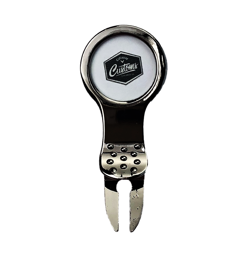 Callaway Customs Metal Divot Tool with Sliding Magnetic Ball Marker