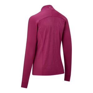 Callaway Ladies Jacquard Floral Long Sleeve 1/4 Zip Top - Cactus Flower - CGKFB055GG