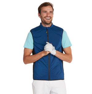 Lyle & Scott Mens Water Repellent Stretch Primaloft Insulated Golf Gilet - Deep Fjord