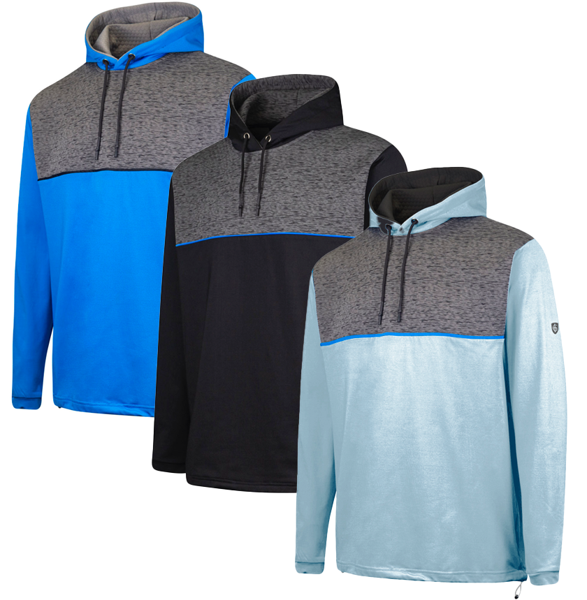 Island Green Mens Hooded Top Layer Quick Dry Moisture Wicking Golf Sweater - IGTL2122⛳️