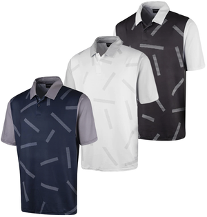 Island Green Mens 2022 Abstract Print Golf Polo - IGTS2166