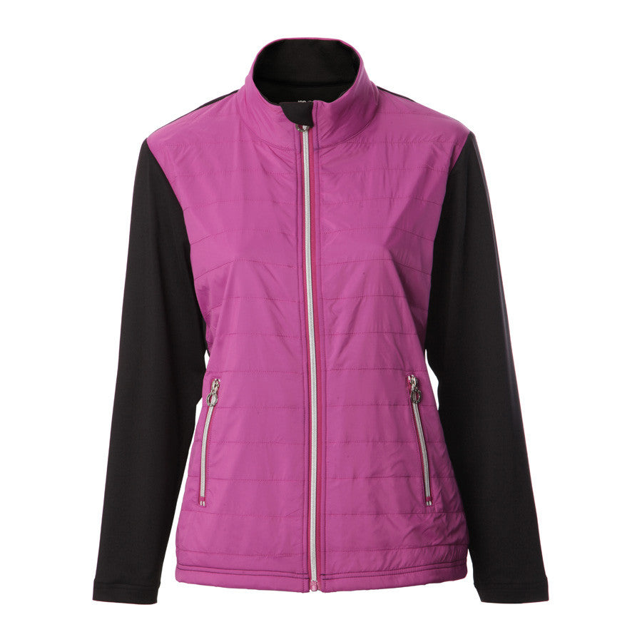 JRB Ladies 2022 Winter Collection Full Zip Golf Jacket - Black/Purple