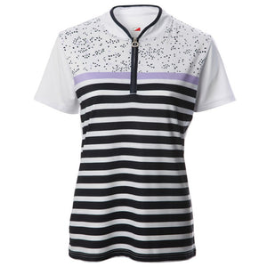 JRB Women's Golf Fashion Shirt - Lavender Stripe - Sleeved or Sleeveless