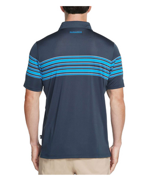 Skechers Golf Mens Club Face Stripe Stretch Performance Polo Shirt Top Navy - LIMTO18