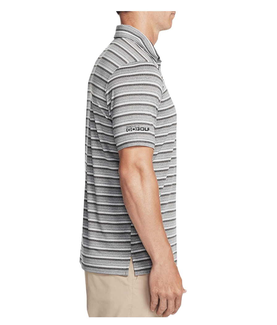 Skechers Golf Mens Approach Stripe Performance Active Wicking Polo