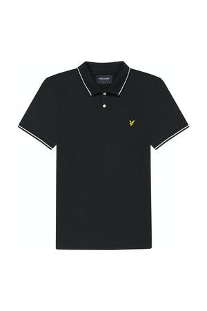 Lyle & Scott Heavy Rib Tipped Polo in Black - SP1400V-Z865