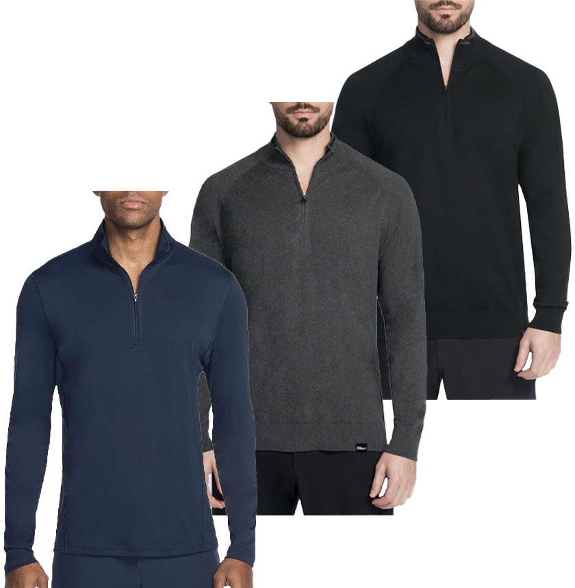 Skechers Mens Fairway LS 1/4 Zip Mock Pullover (SMALL ONLY) - MLT1⛳️