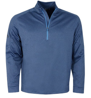 Callaway Golf Waffle Knit Pullover - Moody Blue Heather - CGKFB0H2