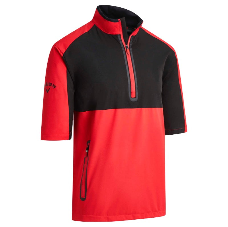 Callaway Mens 1/2 Sleeve Block Golf Wind Jacket Lychee - CGRF90D5GG⛳️